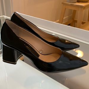 🥂✨ Zara - Black Patent Leather Block Heels